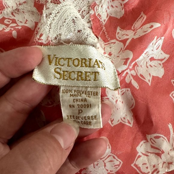Victoria's Secret Vintage Gold Label Pink Floral Slip Dress - Picture 5 of 11